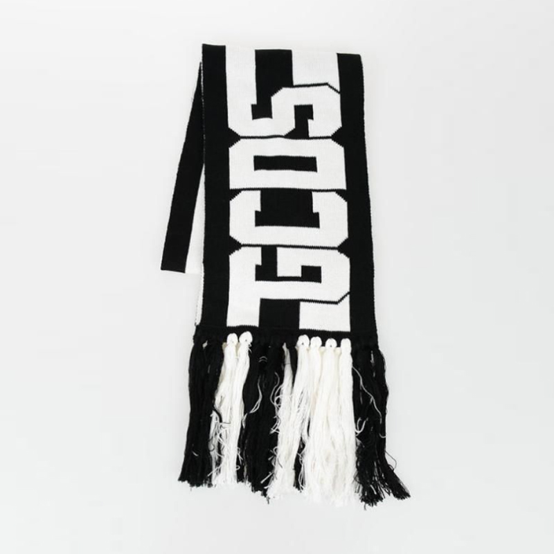 【闫桉同款】GCDS 男士字母徽标提花围巾 黑色 AFW19M010040 BLACK