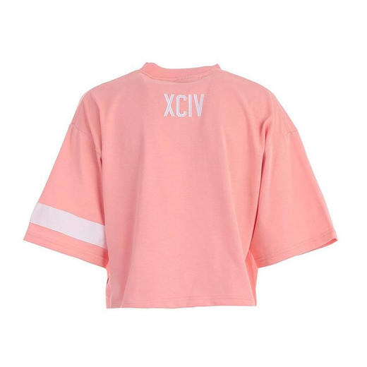 GCDS 女士字母徽标印花棉质圆领短袖T恤 粉色 ACC94W020080 PINK 商品图1