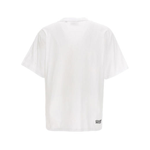 GCDS 男士涂鸦徽标印花棉质圆领短袖T恤 白色 FW23M13067201 商品图1