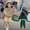 男女童纯色连帽工装套装2024春季新款韩版两件套洋气童装 商品缩略图2