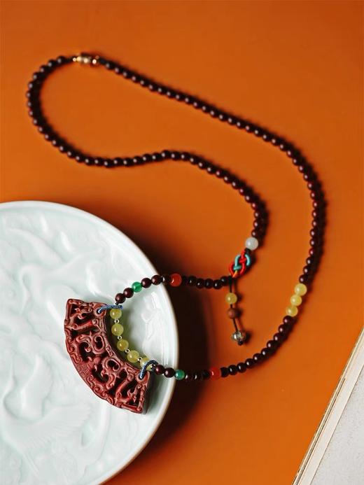 小叶紫檀原创【璟佩】平安锁项链 商品图0