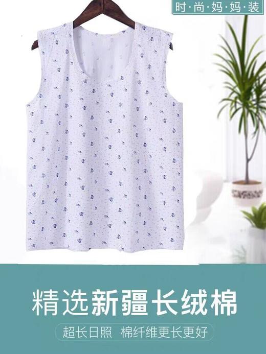 雀说2组装100%全棉女士背心中老年人宽松纯棉老太太内衣无袖打底妈妈装汗衫AL 商品图3