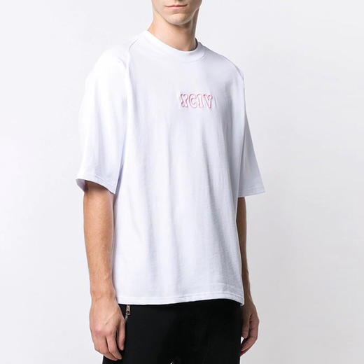 GCDS 男士徽标印花棉质圆领短袖T恤 白色 ASS19M020045 WHITE 商品图2