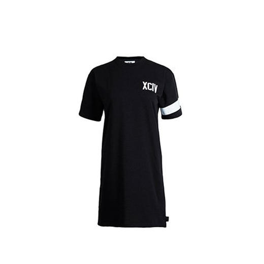 GCDS 女士字母徽标印花短袖裙子 黑色 ACC94W020076 BLACK 商品图0