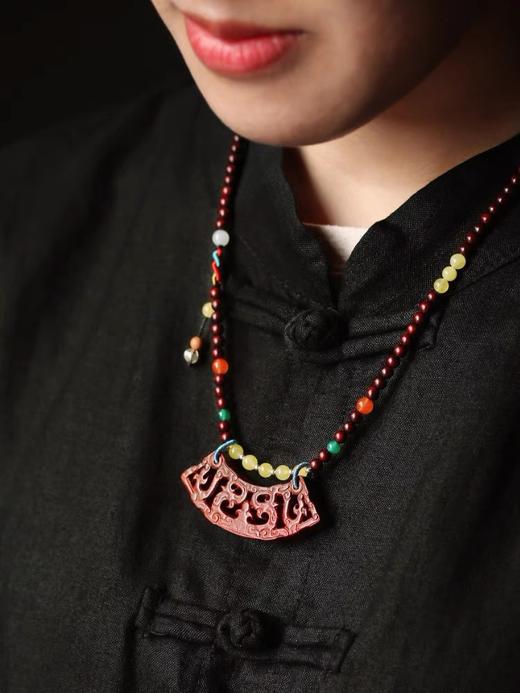 小叶紫檀原创【璟佩】平安锁项链 商品图4