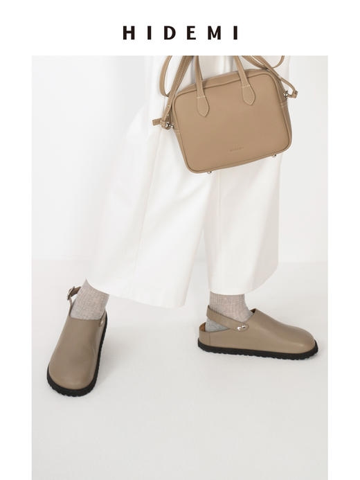 HIDEMI进口小牛皮一脚蹬时装厚底勃肯鞋 商品图8