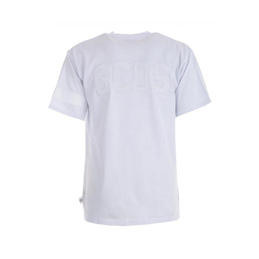 GCDS 男士字母徽标印花棉质圆领短袖T恤 白色 ACC94U020077 WHITE 商品图1