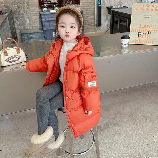 韩国儿童装女童冬装贴标羽绒服保暖不透风外套洋气大衣潮 商品图1