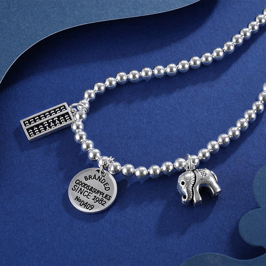 子佩集S925银【吉祥富贵】手串【TSB0001-16】算盘手链2402 商品图1