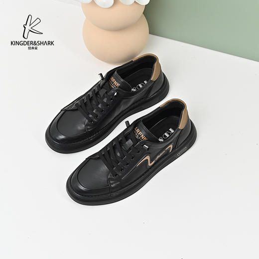 2024经典鲨春季新款男士休闲时尚平底板鞋KG31-D14011 商品图0