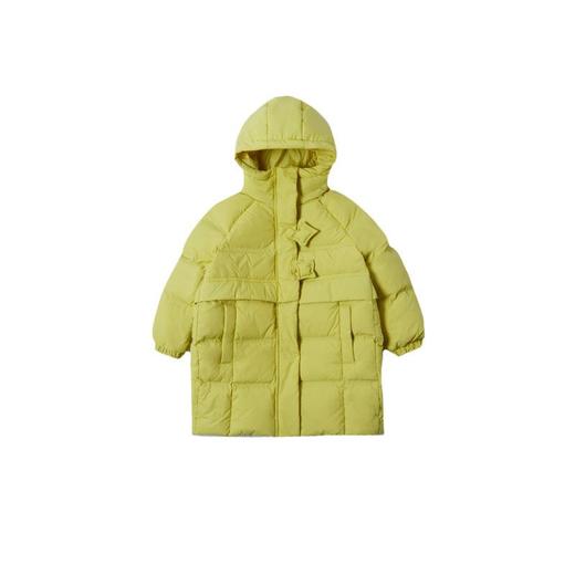 韩国儿童装女童冬装中长款纯色羽绒服保暖不透风外套大衣 商品图4