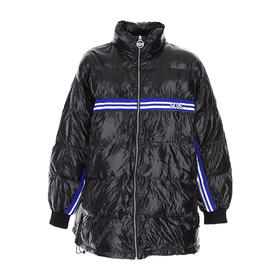 GCDS 男士字母徽标拉链棉服 黑色 AFW19M040030 BLACK