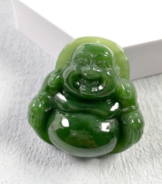 碧玉吊坠-满绿佛 商品图0