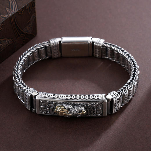 子佩集S925银【招财貔貅】手链【N014-2】仿古2402 商品图0