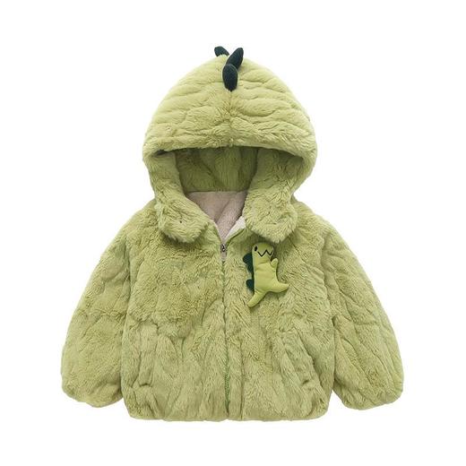 女童连帽加绒毛毛衣2023年冬季新款韩版大衣童装可爱棉衣 商品图4