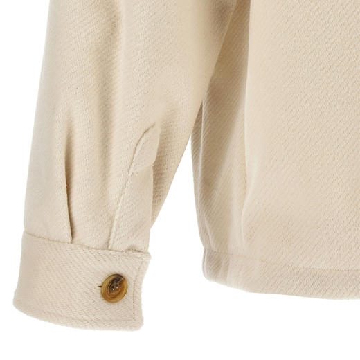 GCDS 男士字母徽标刺绣外套 米色 FW23M23048166 商品图3