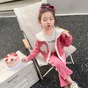 女童大爱心阔腿裤套装2024春季新款韩版宝宝小香风两件套 商品缩略图0