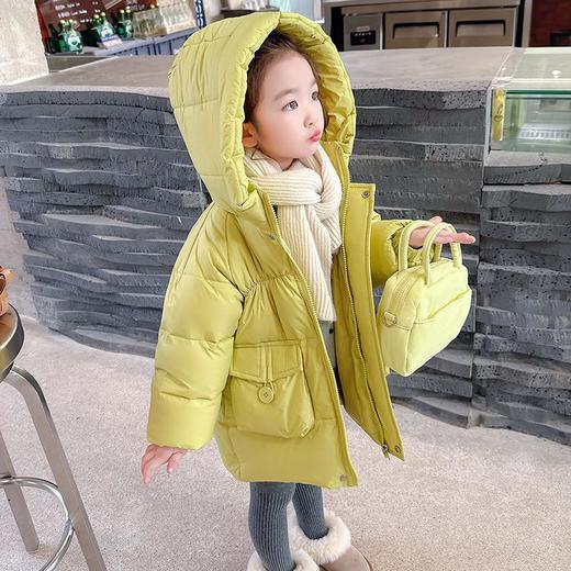 韩国儿童装女童冬装立体袋羽绒服保暖不透风外套发童装大衣 商品图1