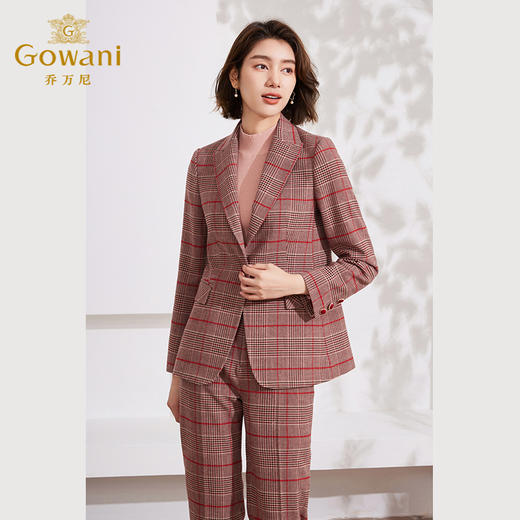 乔万尼威尔士格纹精英感西装裤EM1F102 商品图1