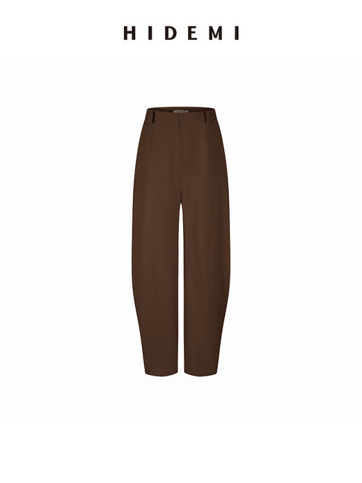 HIDEMI设计感立体廓形飘带领套装 短袖上衣/弯刀裤 商品图13