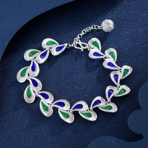 子佩集S990银观音莲手链【CSL000003】花丝珐琅彩2402 商品图0