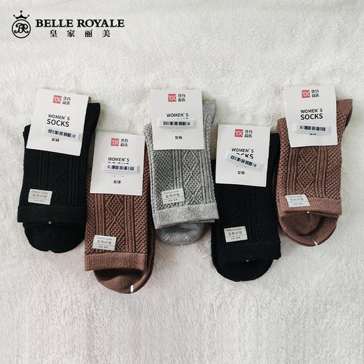 【19.9元3双，数量拍3】优待源选清仓棉袜女款男士精梳棉羊毛秋冬厚袜子中筒YXMW012 商品图1