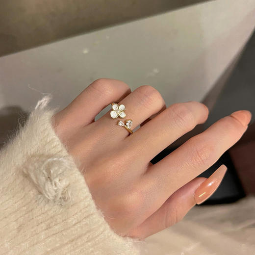 Winy925纯银桃枝戒指送女友闺蜜节日生日礼物 商品图3