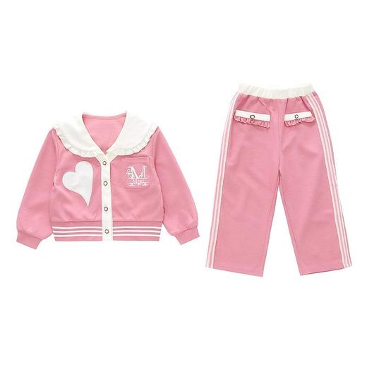 女童大爱心阔腿裤套装2024春季新款韩版宝宝小香风两件套 商品图4