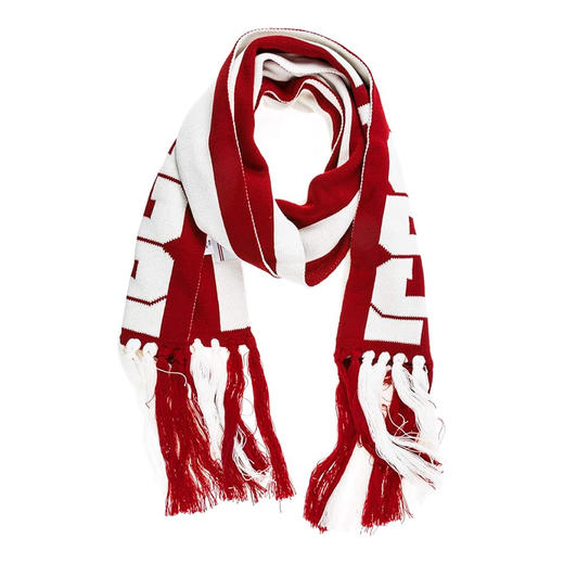 【闫桉同款】GCDS 男士字母徽标提花围巾 红色 AFW19M010040 RED 商品图1