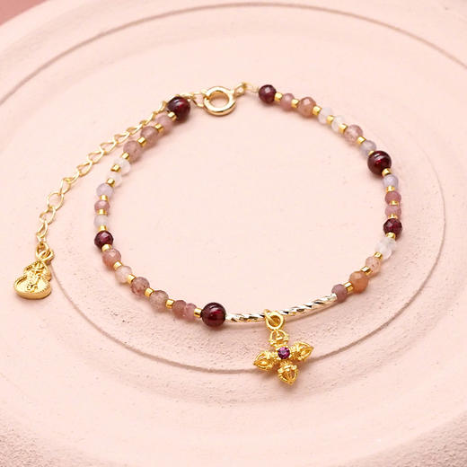 牛首山文创四时吉祥彩宝手链精致白月光手链女款送闺蜜新年礼物 商品图0