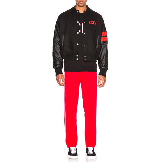 GCDS 男士字母徽标刺绣棉质拉链外套 黑色 ACC94U040063 BLACK 商品图3