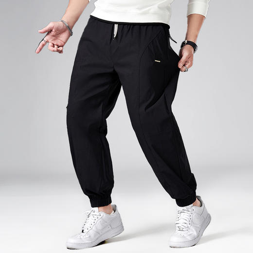 【Q】【新款DMH】大依优型大码束脚松紧腰休闲运动裤卫裤休闲裤加肥加大运动300斤长裤胖子裤子 商品图2