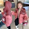 韩国儿童装女童冬装拼色羽绒服送包包保暖不透风外套大衣 商品缩略图3