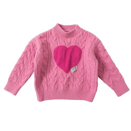 女童爱心毛衣秋冬2023新款宝宝韩版洋气校园针织衫童装潮 商品图4