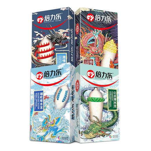 倍力乐龙年龙套 刺套 四小龙情趣带刺G凸点异性水晶狼牙超薄避孕套男用大颗粒 商品图7