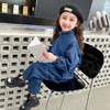 女童纯色牛仔套装2024春季新款韩版两件套洋气网红童装潮 商品缩略图0