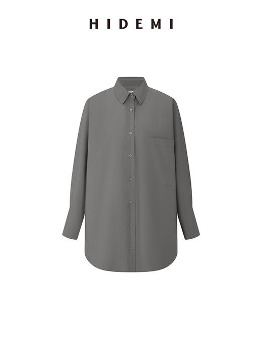 HIDEMI宽松蝙蝠袖翻领大廓形衬衫 商品图12
