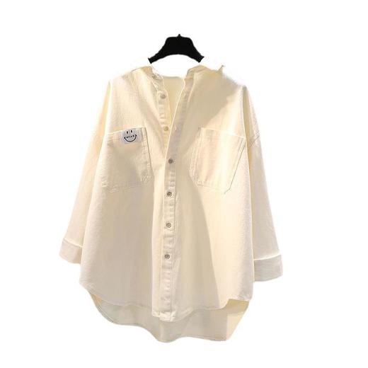 春装新款【白衬衫女内搭外穿 休闲上衣】宽松日常 设计感小众 棉长袖衬衣潮 商品图4
