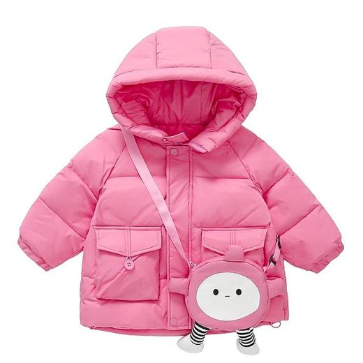 儿童韩版女童冬装卡通羽绒服不透风外套洋气童装送包包潮 商品图4