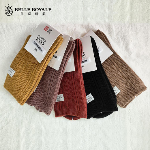 【39元5双，数量拍5】优待源选捡漏秋冬棉袜羊毛纯棉男款女款袜子YXMW118中筒袜 商品图0