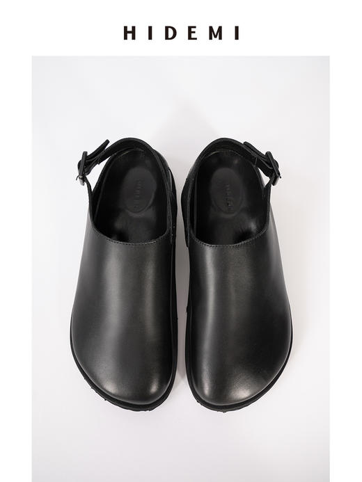 HIDEMI进口小牛皮一脚蹬时装厚底勃肯鞋 商品图9