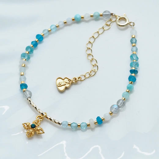 牛首山文创四时吉祥彩宝手链精致白月光手链女款送闺蜜新年礼物 商品图3