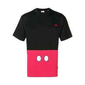 GCDS 男士字母徽标刺绣棉质圆领短袖T恤 黑色 AFW19M02DY07 NERO