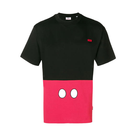 GCDS 男士字母徽标刺绣棉质圆领短袖T恤 黑色 AFW19M02DY07 NERO 商品图0