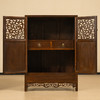 二十世纪 红木透雕螭龙纹方角柜（一对） 商品缩略图1