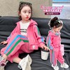 女童连帽彩条套装2024春季新款韩版两件套洋气网红童装潮 商品缩略图2