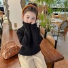女童高领一体绒毛衣冬季2023新款宝宝韩版洋气打底衣童装 商品缩略图1