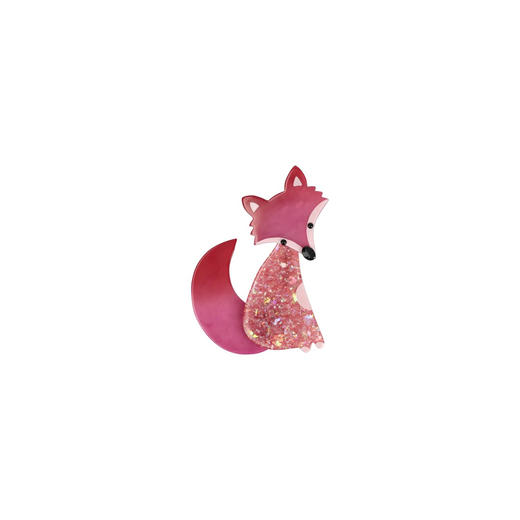 北京仓｜Bijoux Pavone-Brillant Pink and Fuchsia Ladyfox-粉色 小福狸 胸针［法国设计师］ 商品图0