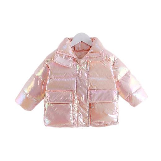 韩国儿童装女童春冬装棉衣亮色羽绒服加绒保暖不透风外套 商品图4