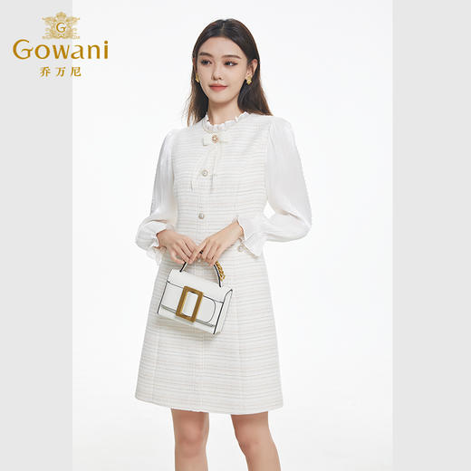 乔万尼小香风连衣裙新品气质显瘦a字裙EF4E102 商品图1